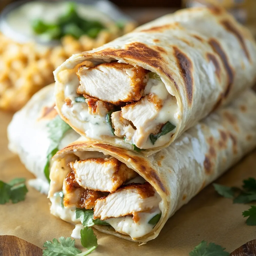 Wraps Fáciles de Pollo con Ranch