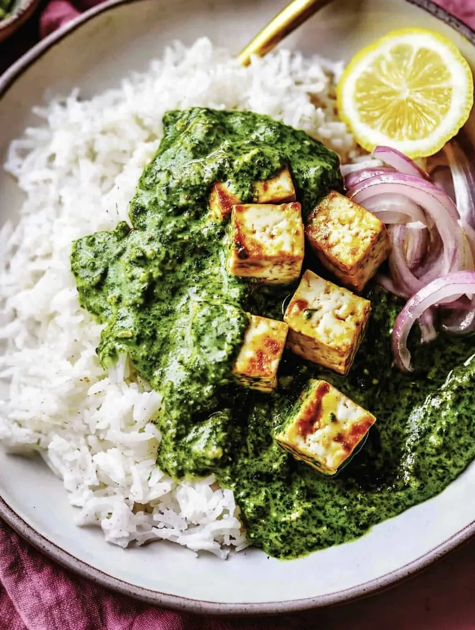 Kale especiado con coco y tofu dorado
