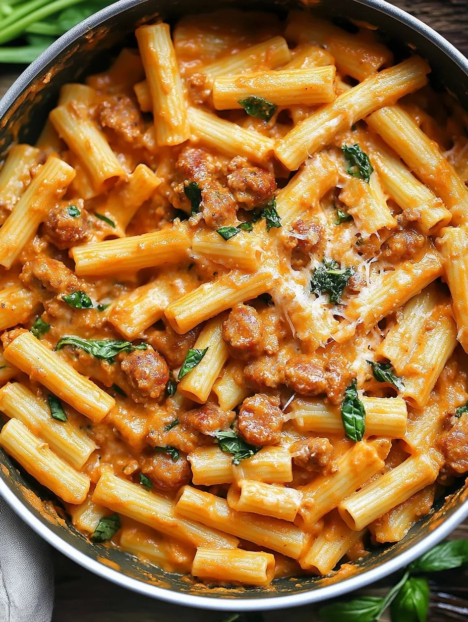 Rigatoni Cremoso con Salchicha