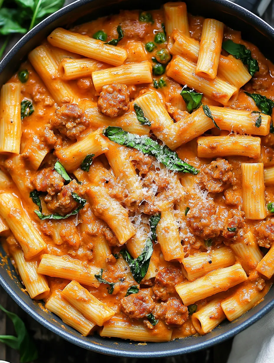 Rigatoni Cremoso con Salchicha