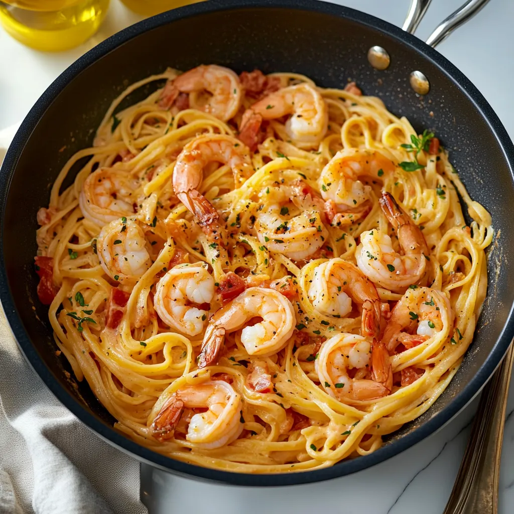 Pasta Fácil con Camarones