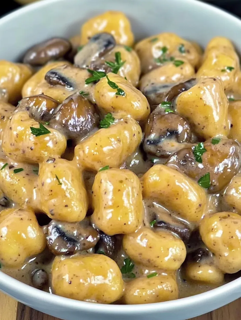 Gnocchi cremosos con hongos y tocino – Delicia reconfortante