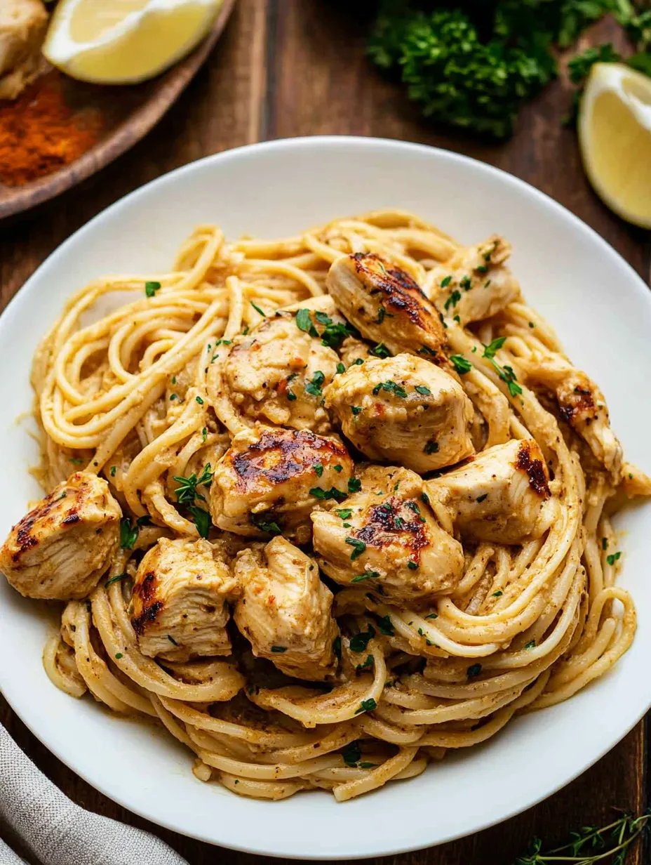 Linguini Casero con Pollo y Mantequilla