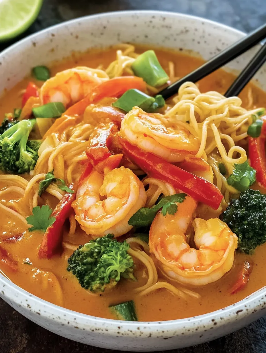 Ramen rápido con gambas – Picante y delicioso