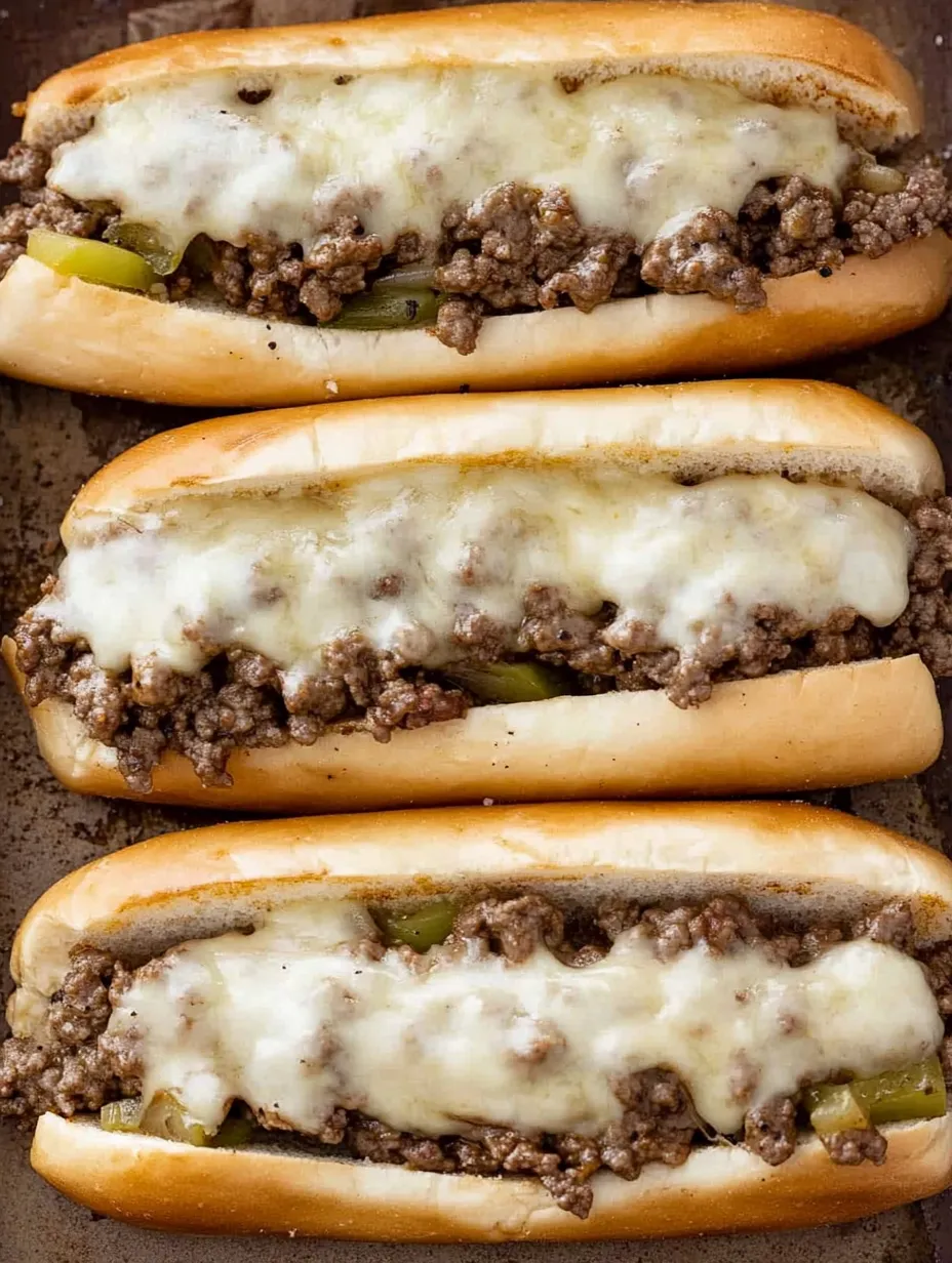 Cheesesteak de Carne Molida estilo Philly