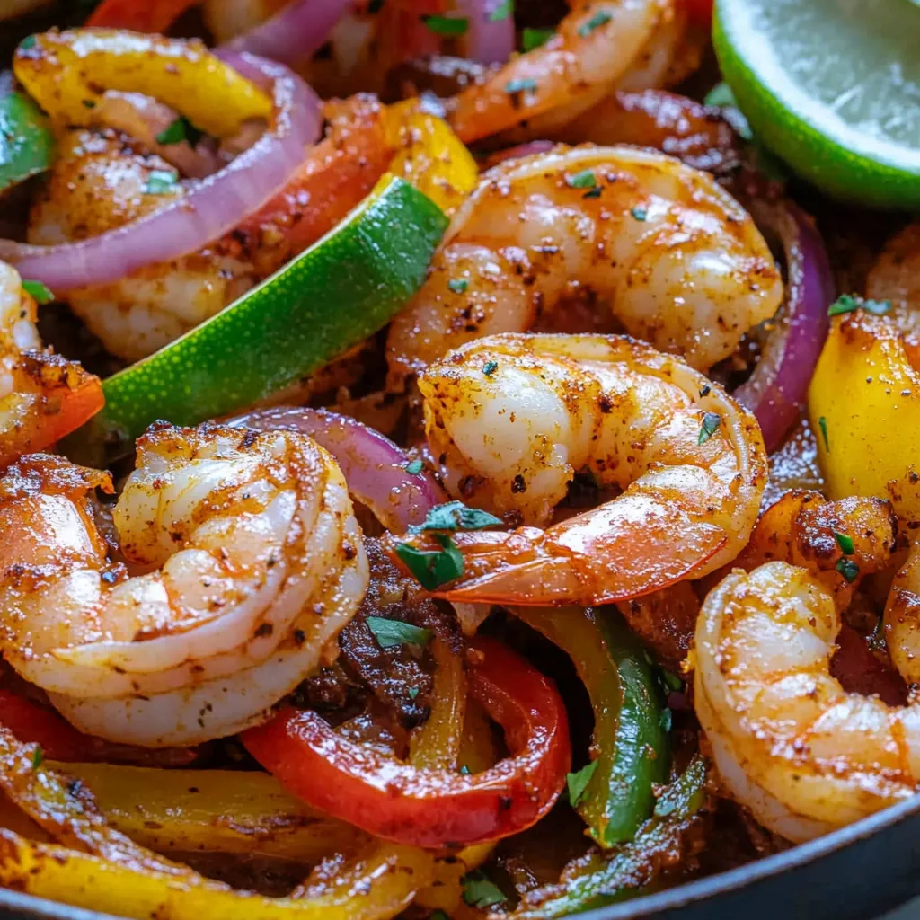 Sartén de Fajitas de Camarones