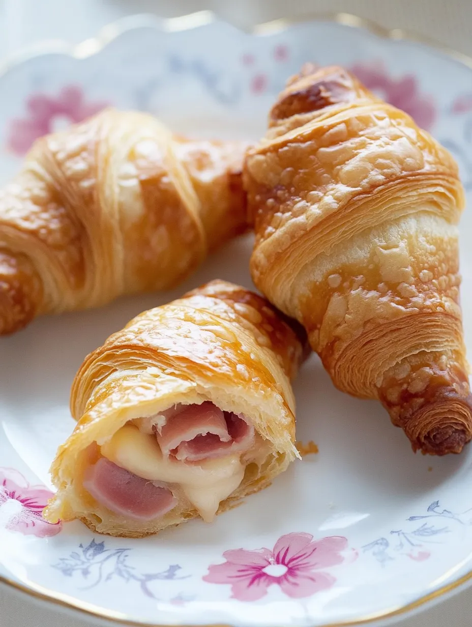 Cuernitos de jamón y queso con queso crema – Sabrosos y crujientes
