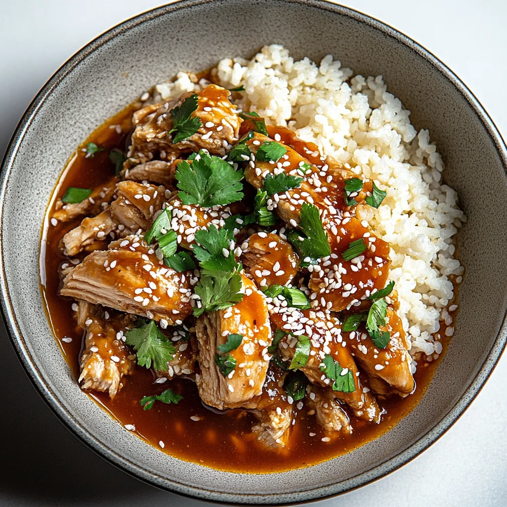Pollo Keto Asiático en Olla Lenta