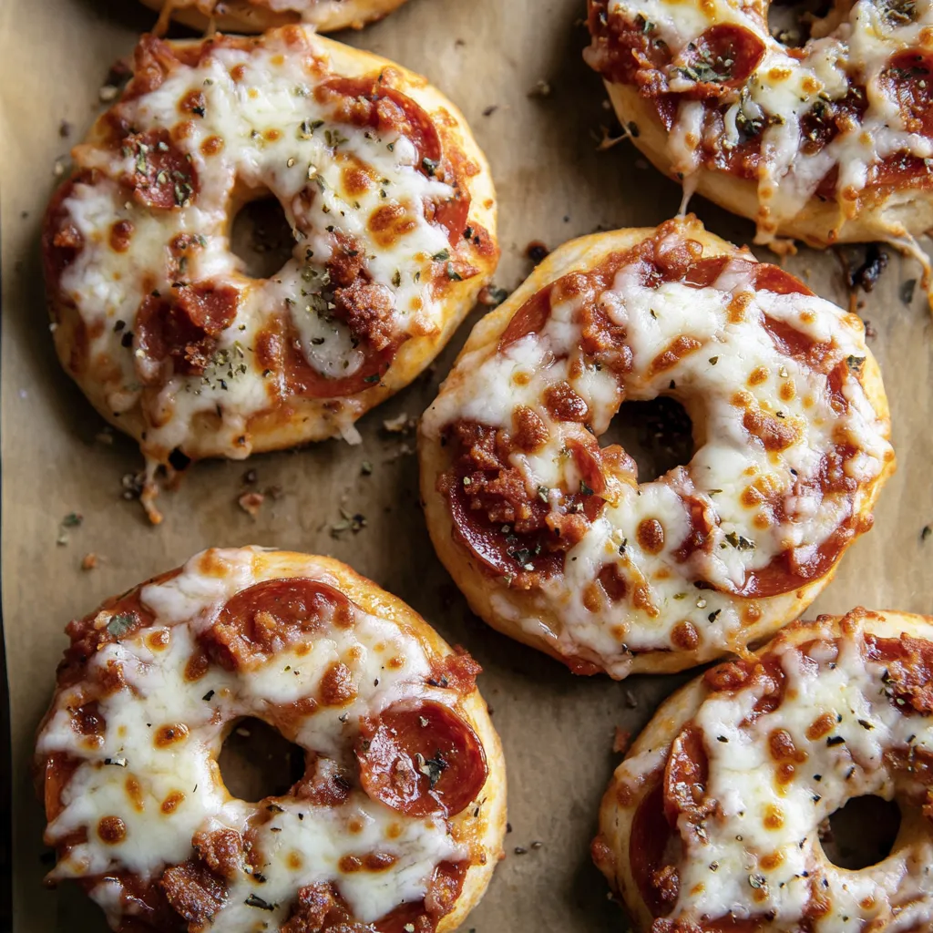 Bagels de pizza caseros