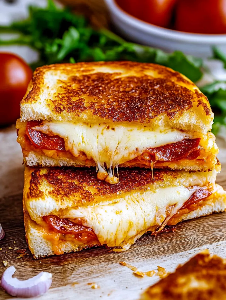 Sándwich de queso con pizza casero