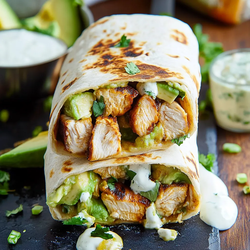 Burritos de Pollo y Aguacate