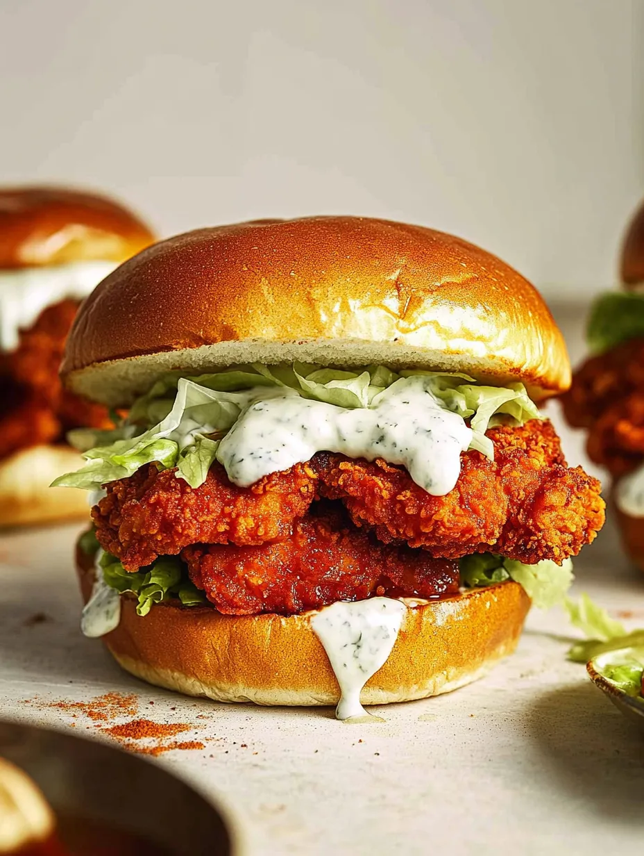 Sándwich de Pollo Picante Estilo Nashville al Horno