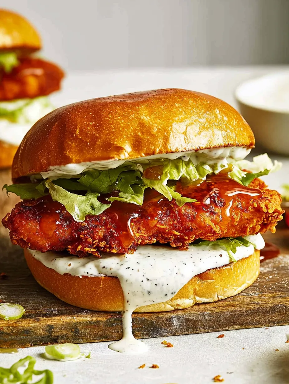 Sándwich de Pollo Picante Estilo Nashville Casero
