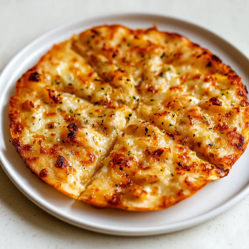 Pan de ajo crujiente hecho en freidora