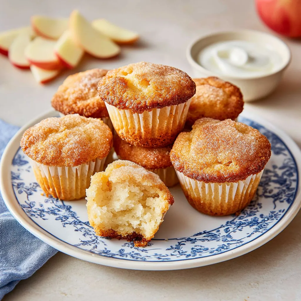 Muffins de manzana jugosos