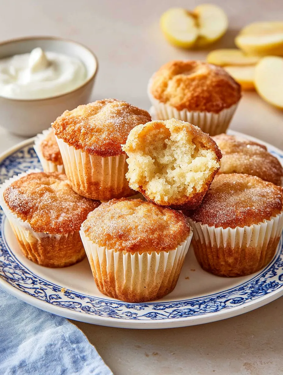 Muffins de manzana con yogur – Casi como un postre, bien esponjosos