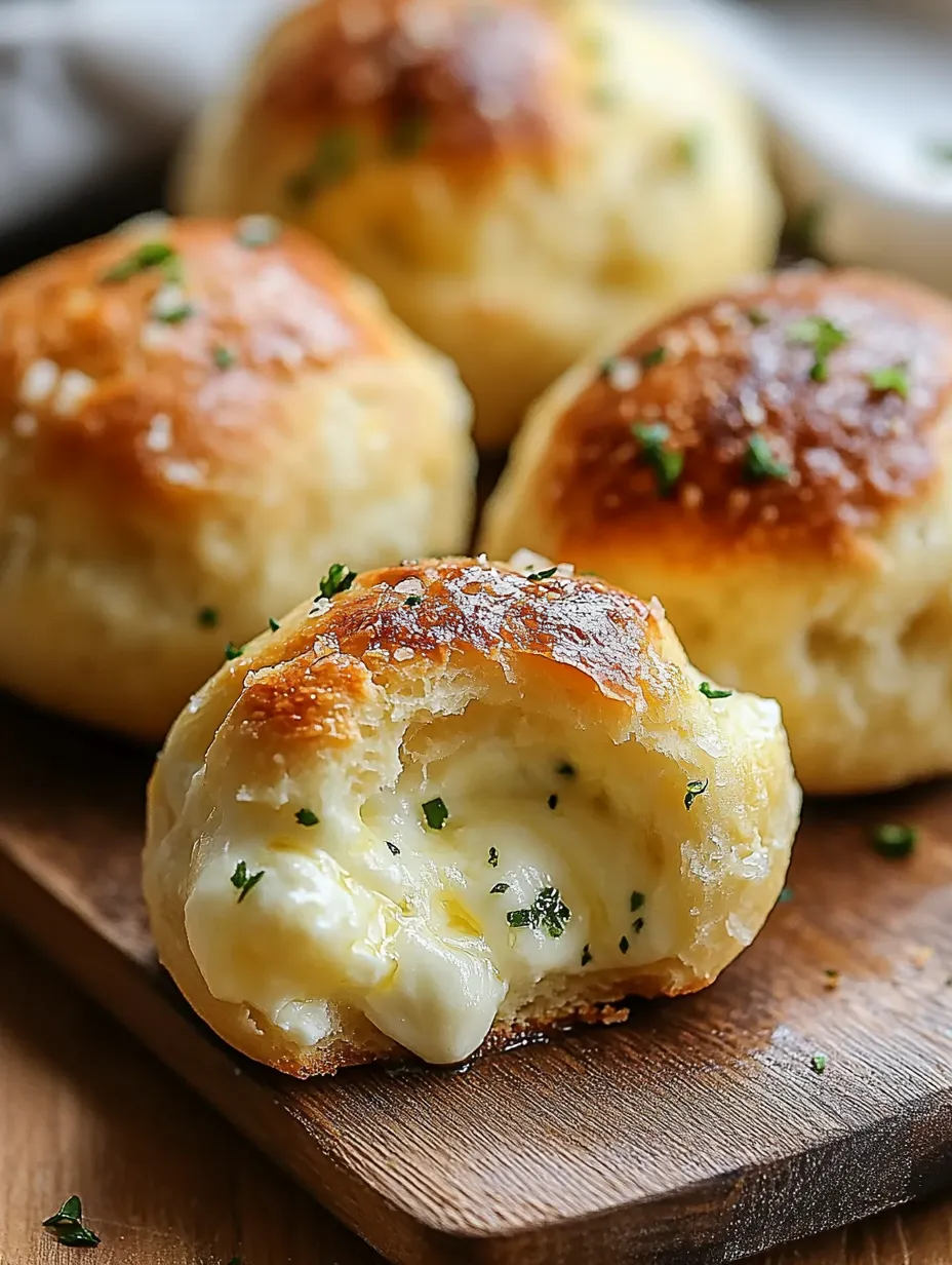 Receta de Bombas de Galleta con Mozzarella Derretida
