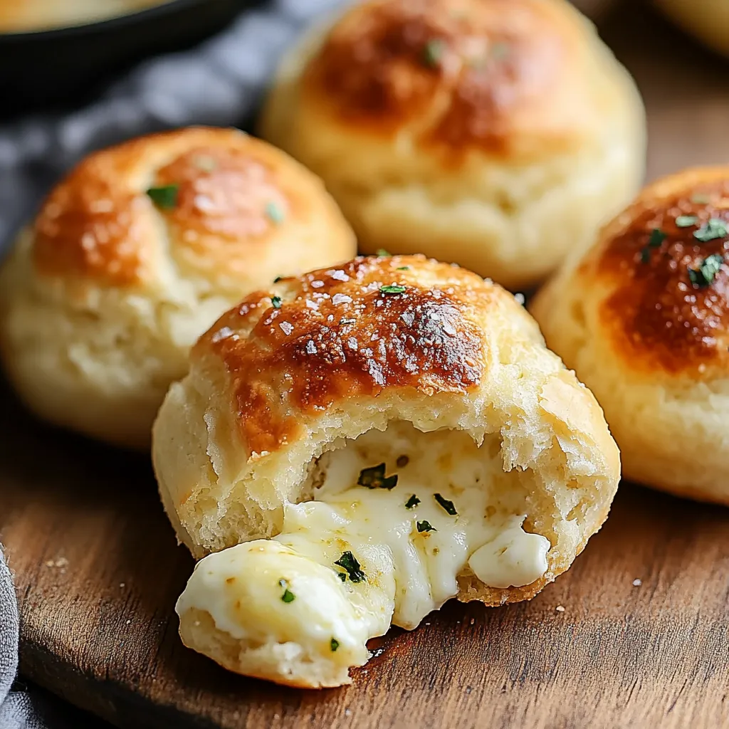 Bombas Fáciles de Galleta con Mozzarella Derretida
