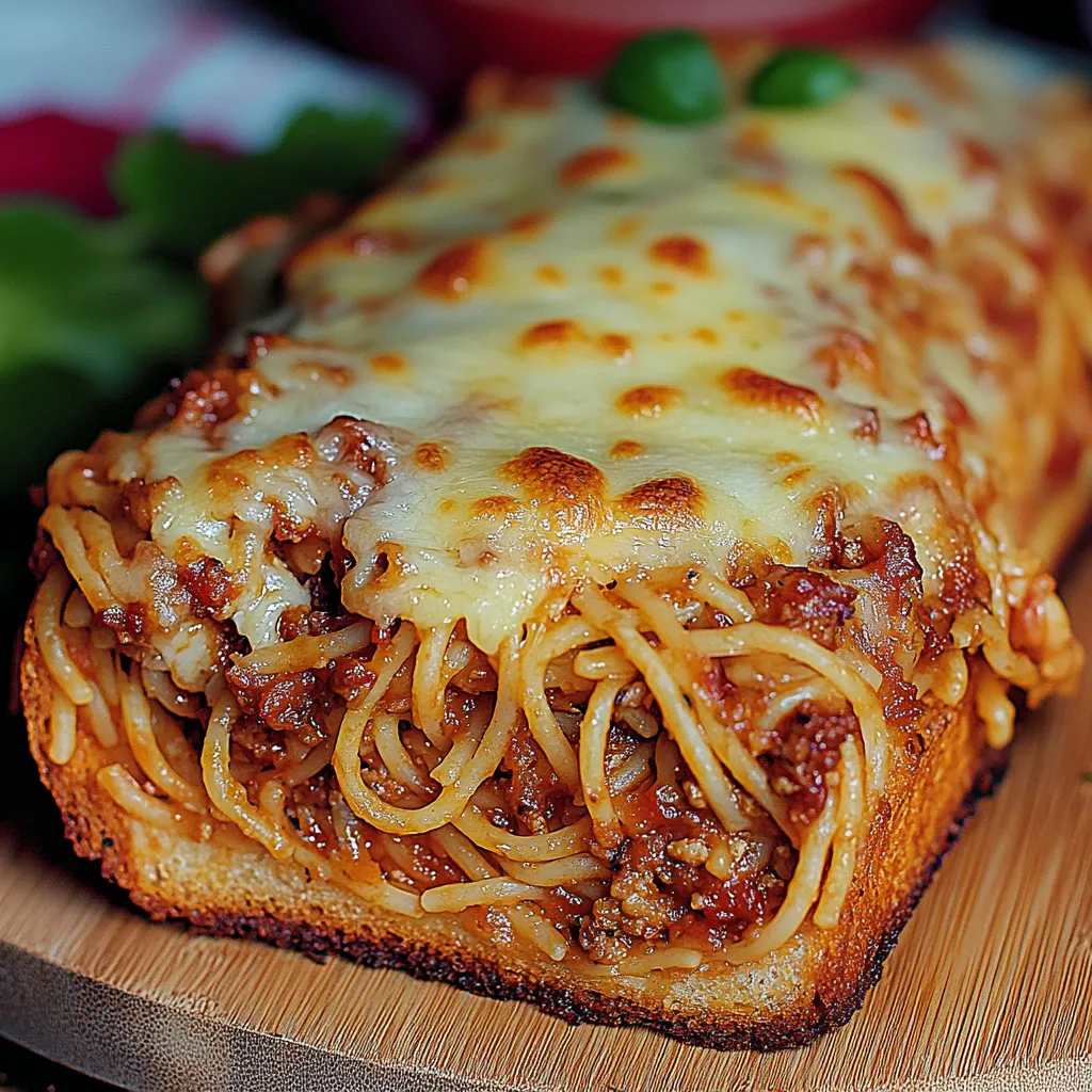 Pan relleno espagueti