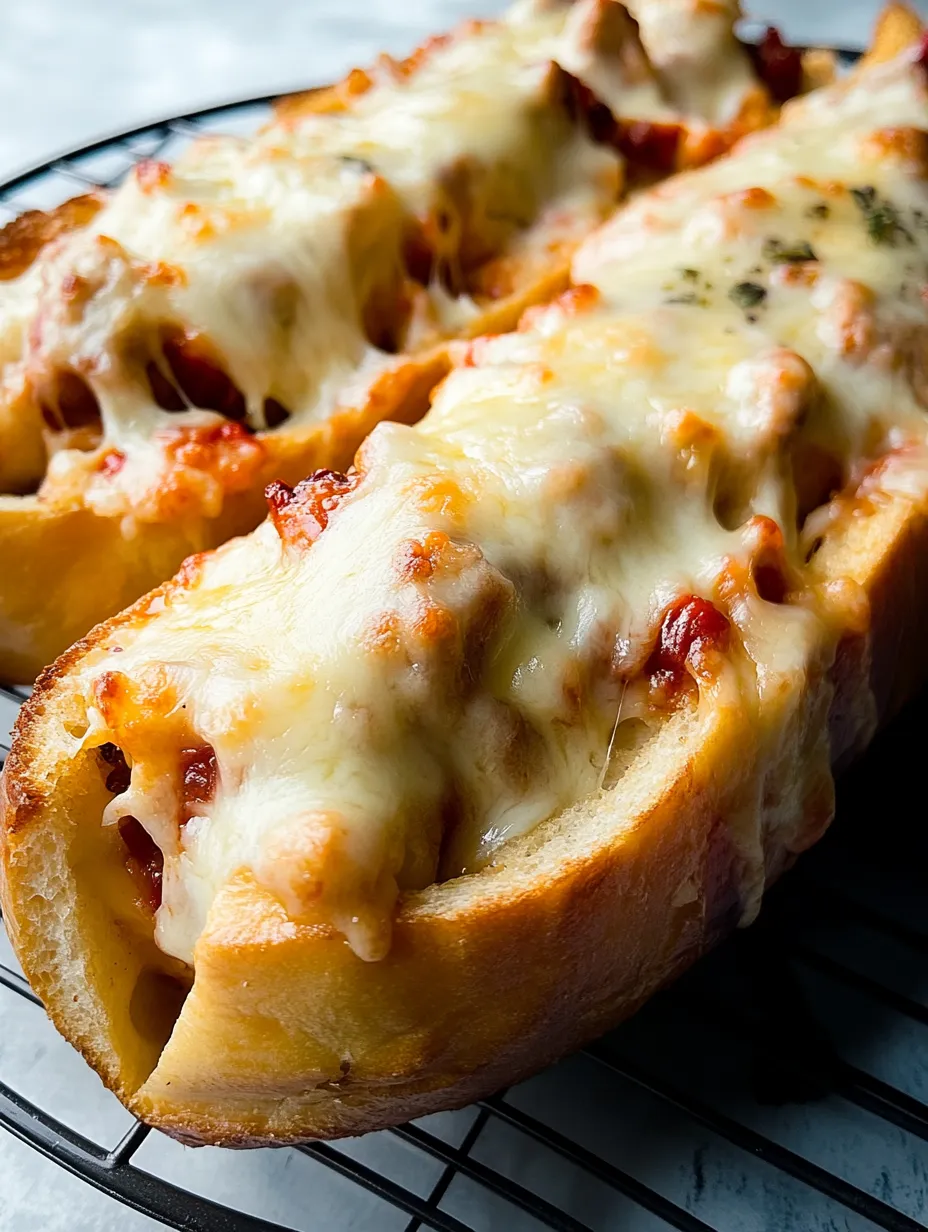Pan de Ajo con Pollo y Queso