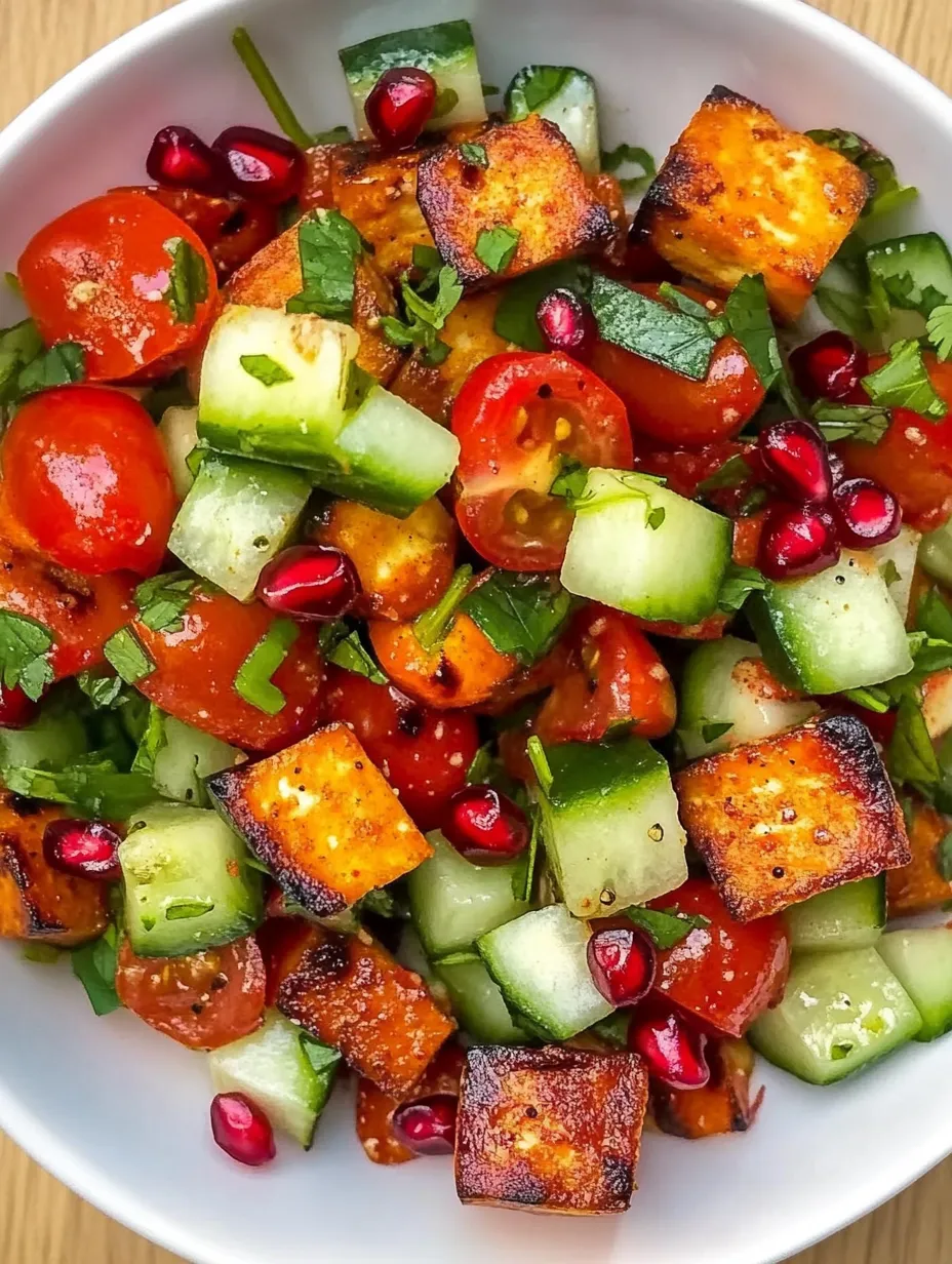 Ensalada de halloumi con granada – Frutal, Sabrosa y Refrescante