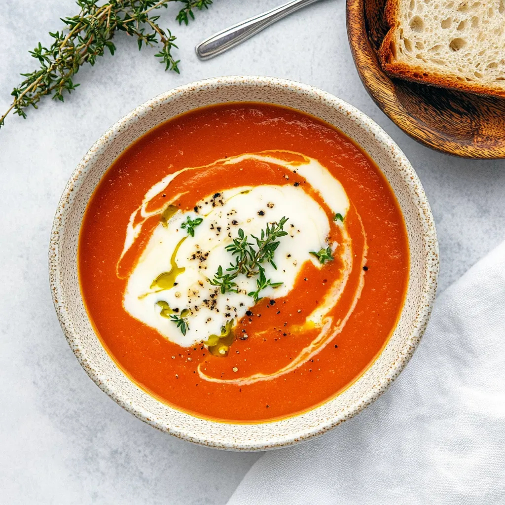 Cómo hacer sopa de tomate italiana