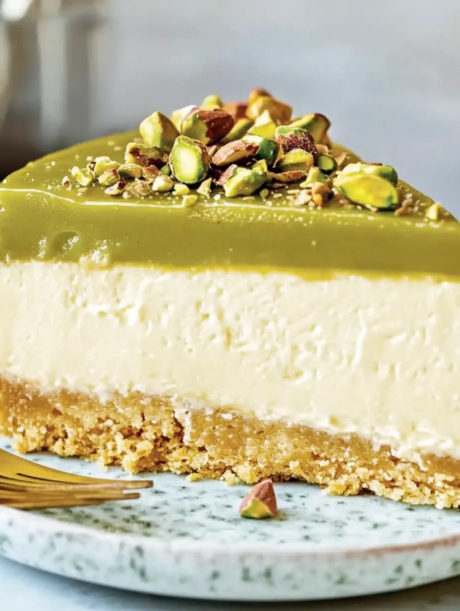 Tarta de pistacho sin hornear – Cremosa, con sabor a nueces y simplemente divina