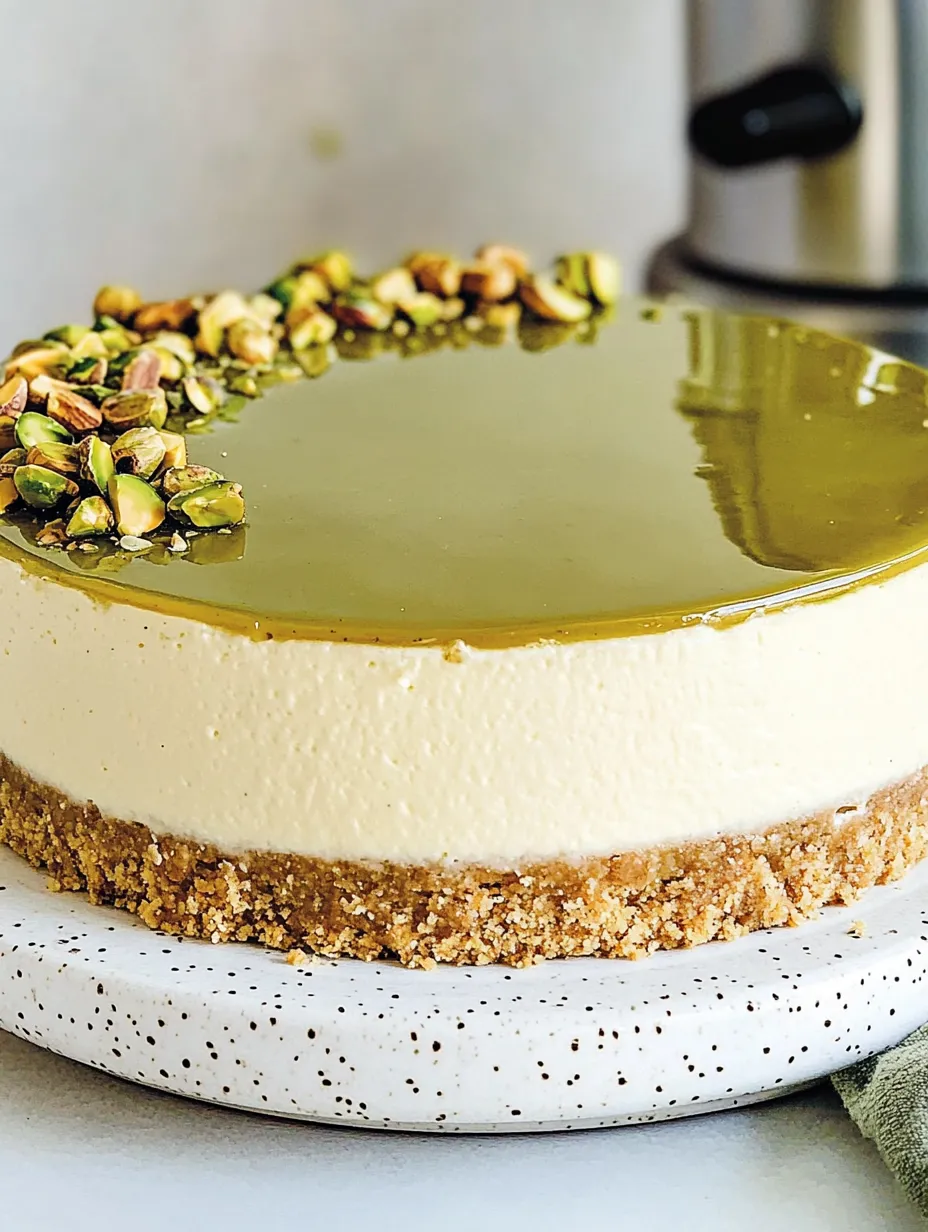 Tarta de pistacho sin hornear – Lujosa, cremosa e irresistible