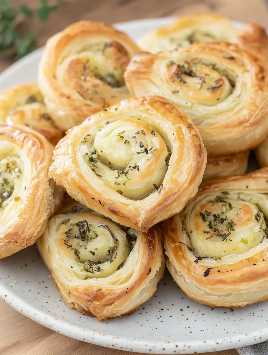 Espirales de hojaldre con pesto y queso crema – Crujientes, Suaves y Llenas de Sabor