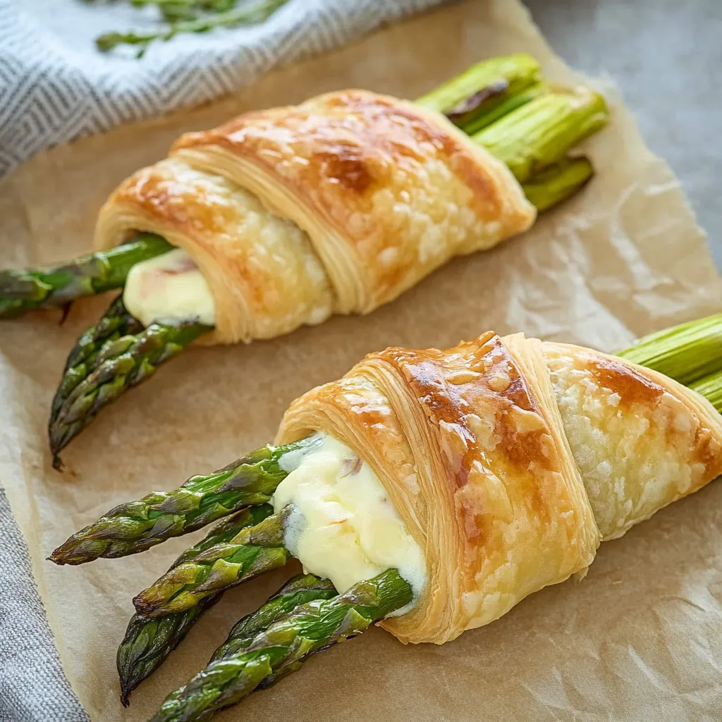 Espárragos al Horno con Jamón y Queso