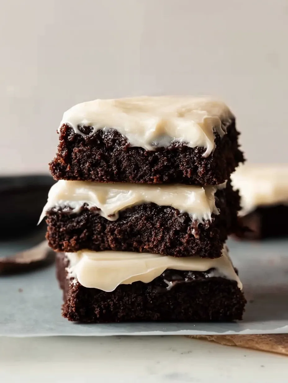 Brownies fáciles con glaseado de queso crema