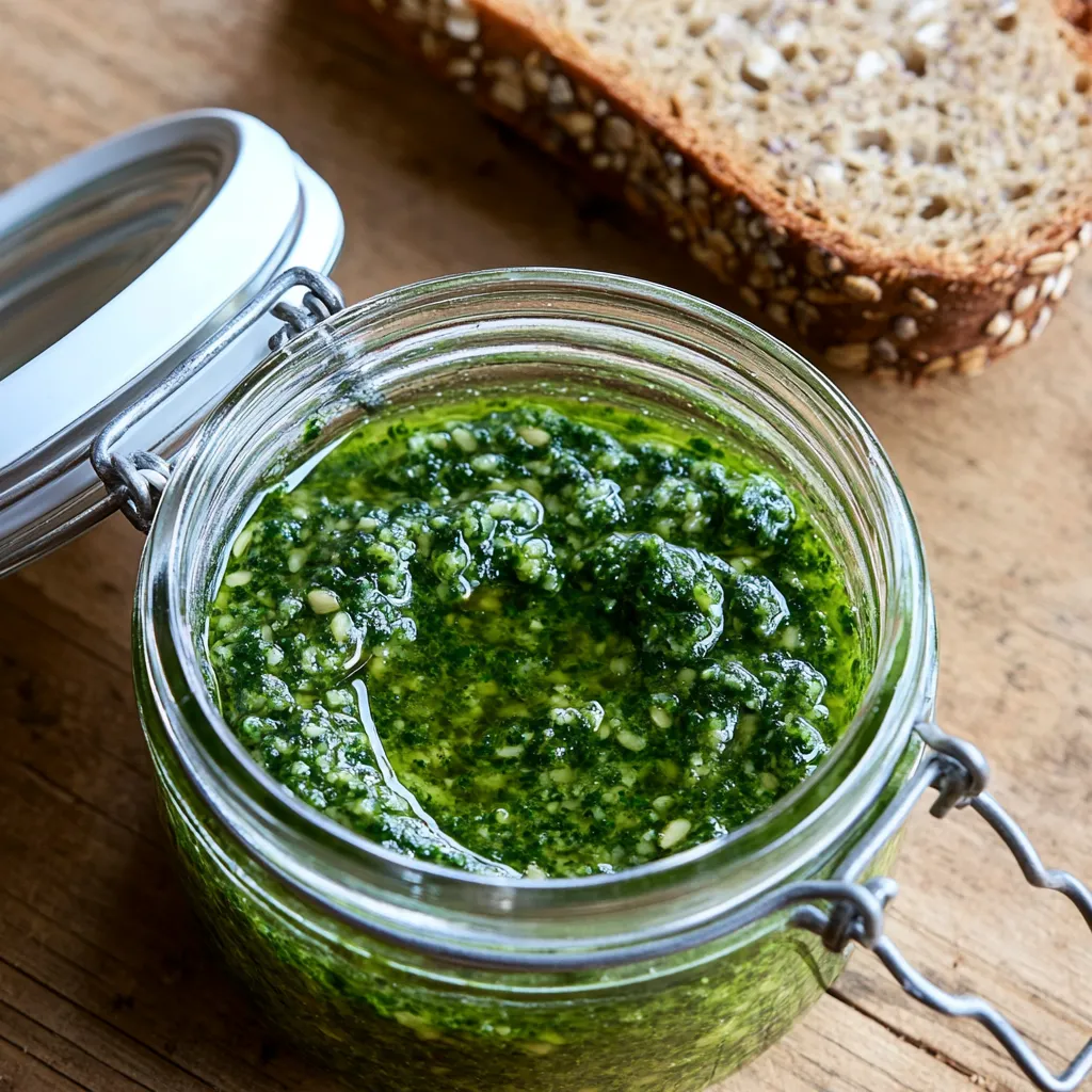 Pesto con ajo silvestre listo en minutos