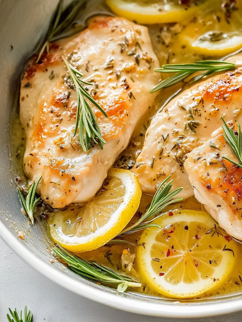 Pollo casero con limón y romero