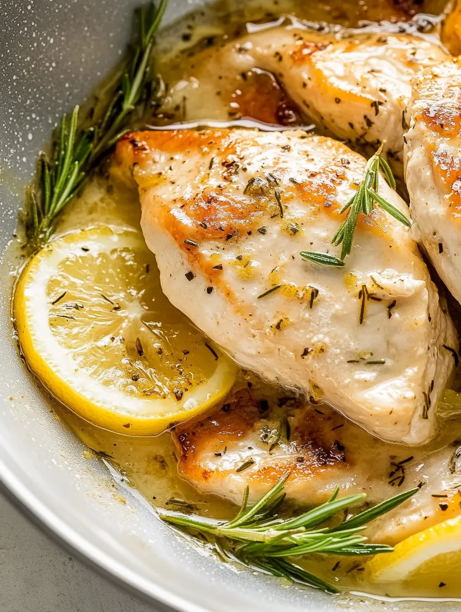 Pollo con limón y romero