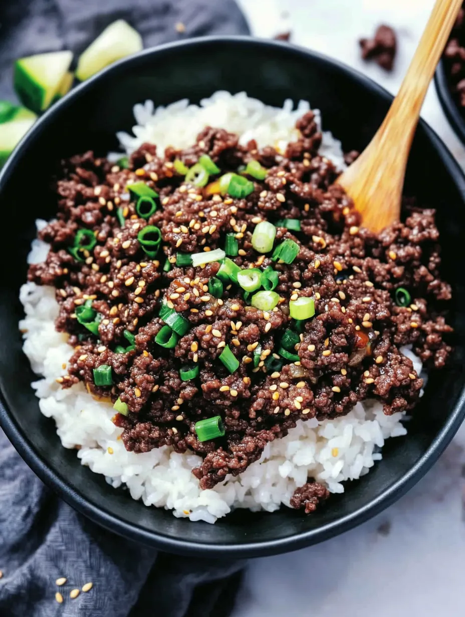 Bol de Carne y Arroz Estilo Coreano