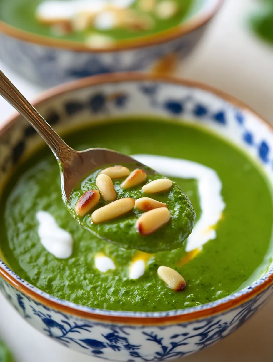 Cremosa sopa de ajo silvestre - Sabrosa, aterciopelada y deliciosa