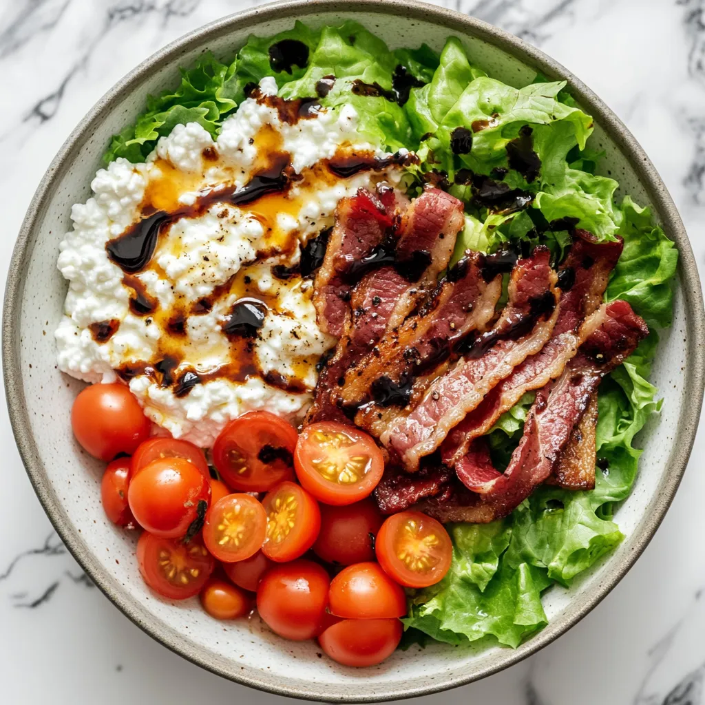 Ensalada BLT con Queso Cottage