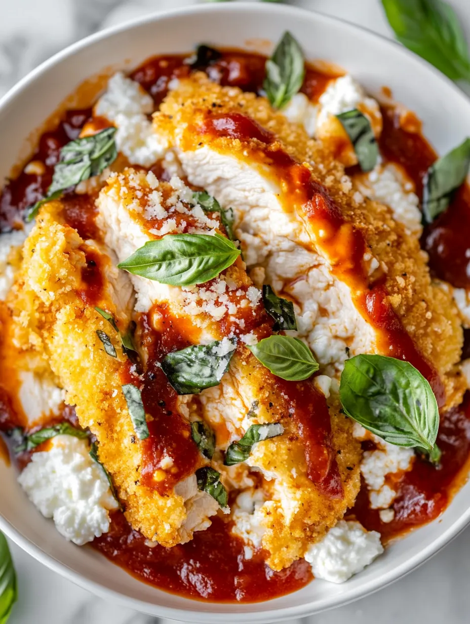 Receta de Bol de Pollo Parmesano con Queso Cottage