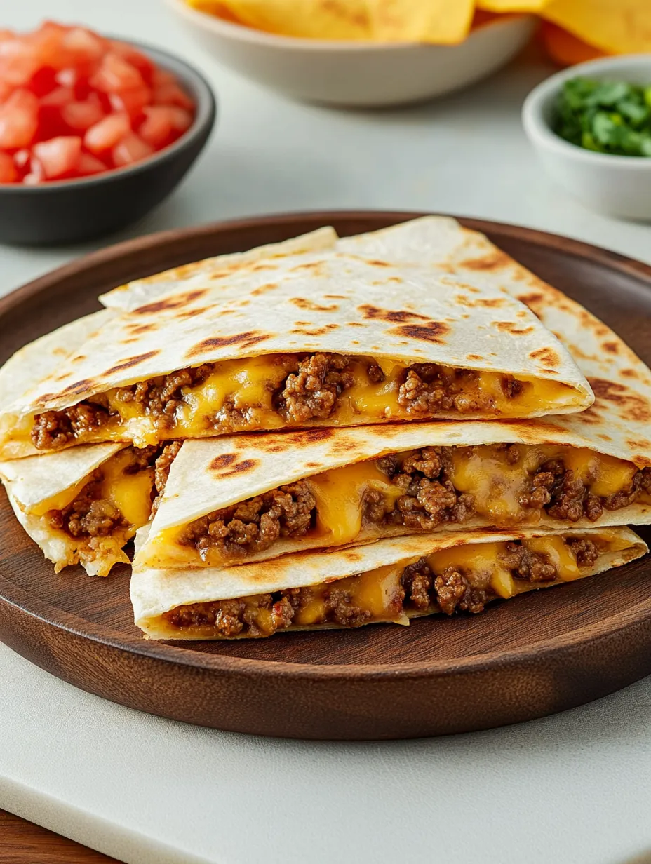 Quesadillas Fáciles de Carne Molida con Queso
