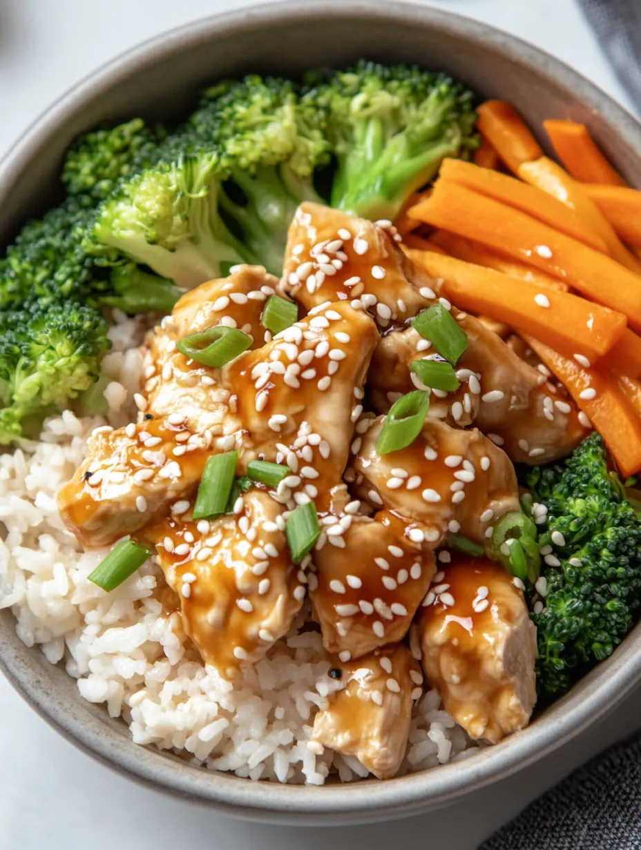 Bowl Casero de Pollo Teriyaki con Arroz