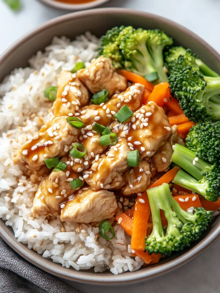 Bowl de Pollo Teriyaki con Arroz