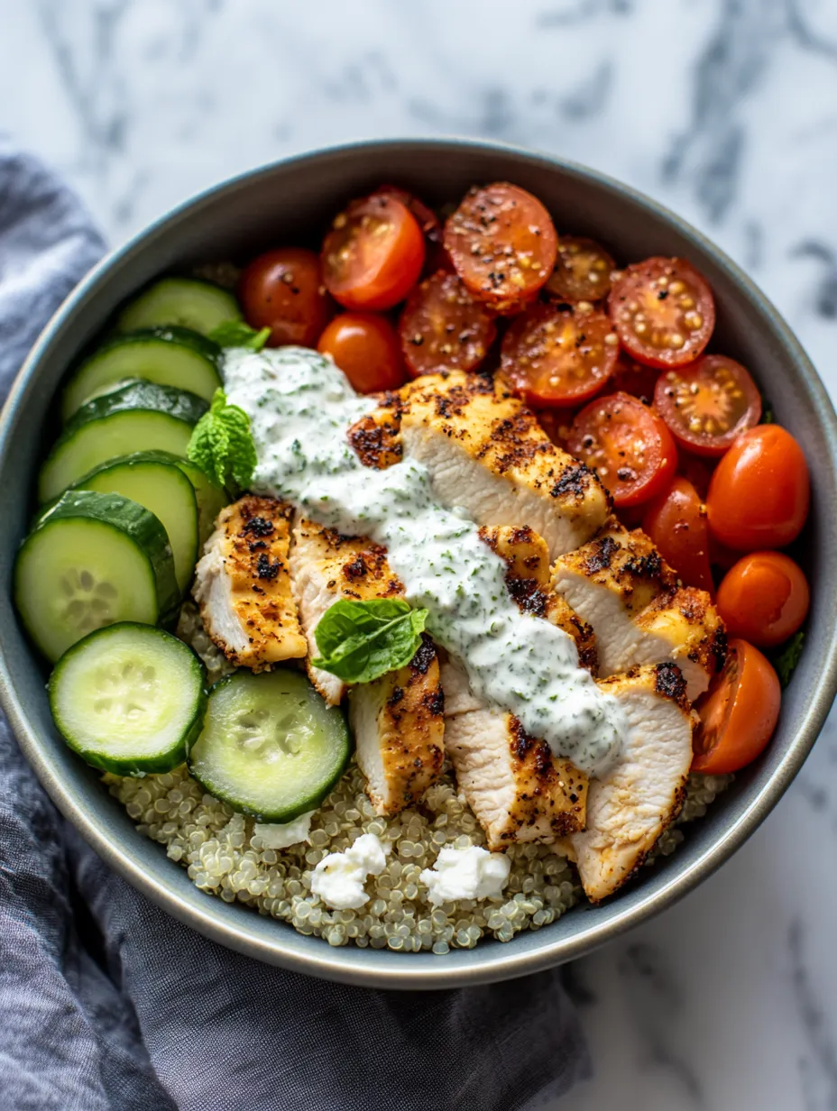 Bowl de Gyro de Pollo Griego