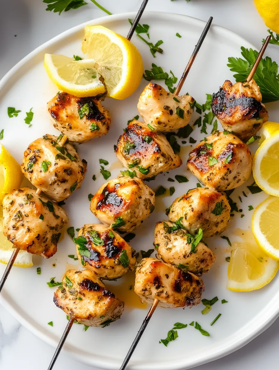 Pinchos de Pollo al Limón y Hierbas Caseros