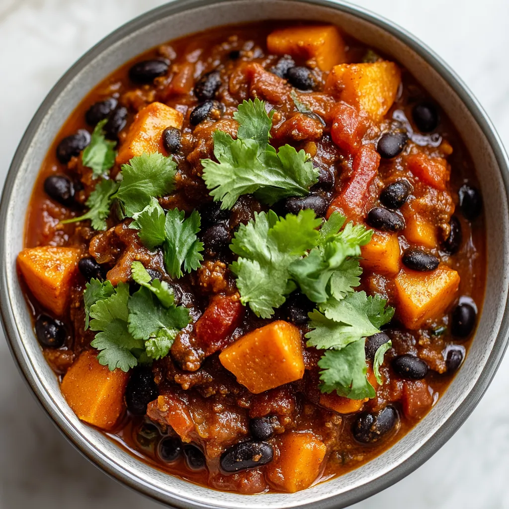 Chili de Papas Dulces y Frijoles Negros