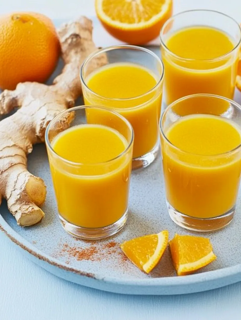 Chupito de jengibre y naranja: El impulsor inmunitario