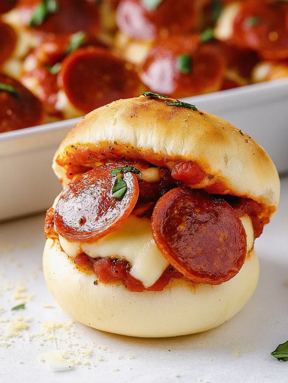 Pepperoni Pizza Sliders Caseros