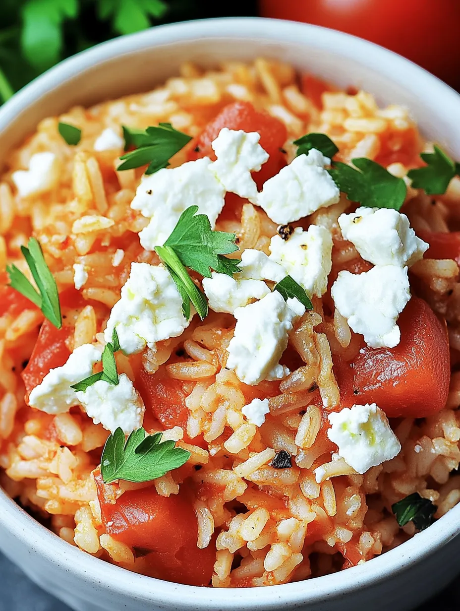 Arroz con tomate griego como en el restaurante