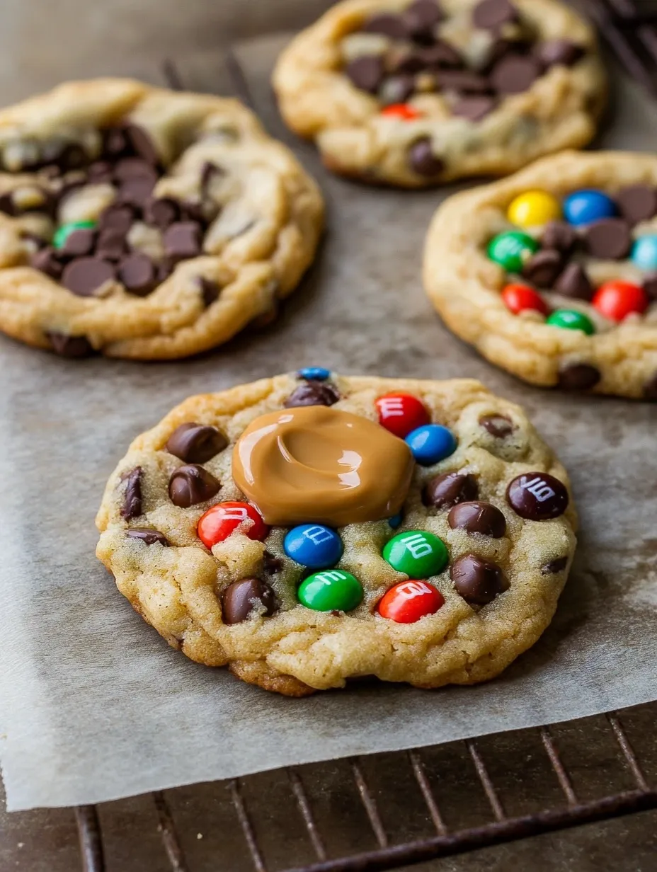 Galletas de M&M's con Mantequilla de Cacahuete