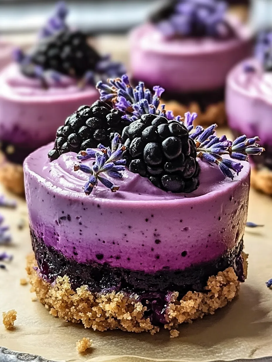 Cheesecakes de Mora y Lavanda