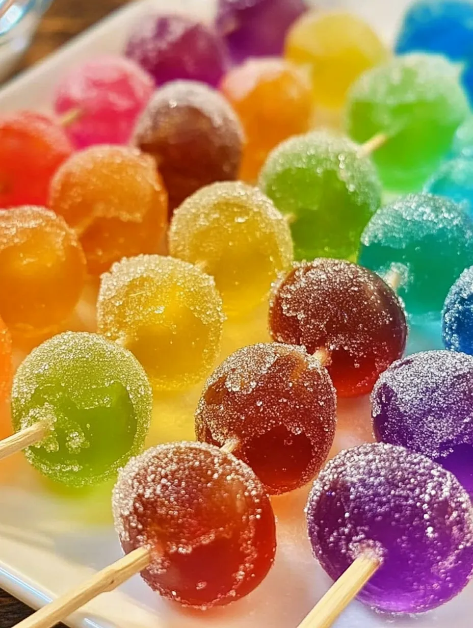 Uvas de caramelo heladas con gelatina